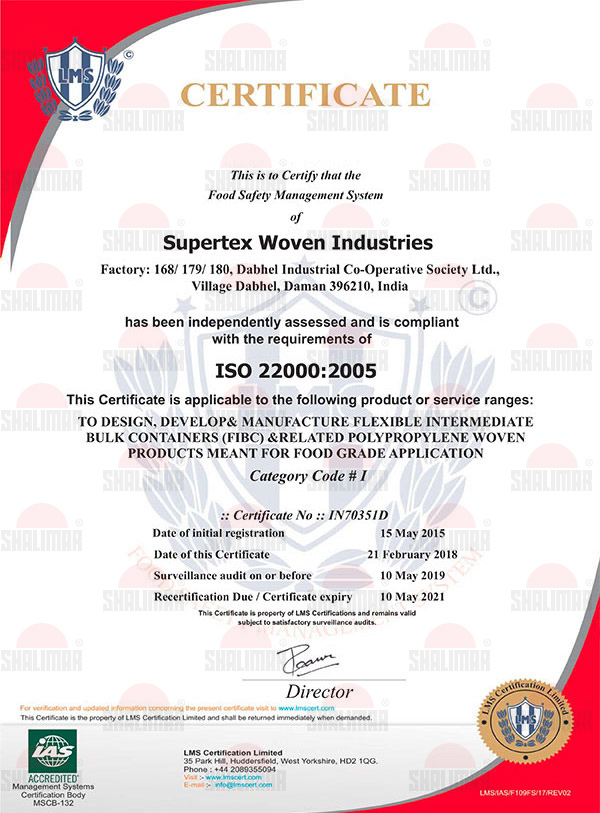 ISO 22000 Certified